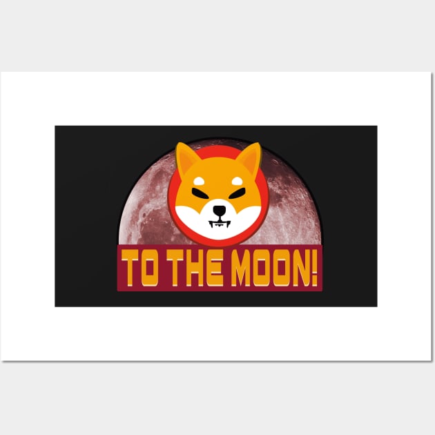 Shiba Inu - to the Moon 2 Wall Art by PorinArt